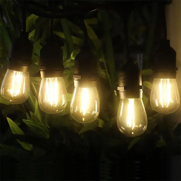 Уличная светодиодная гирлянда ретро, лампа Edison, 10 метров, 220V, тёплый белый (WLS-2314W10) WLS-2314W10 фото